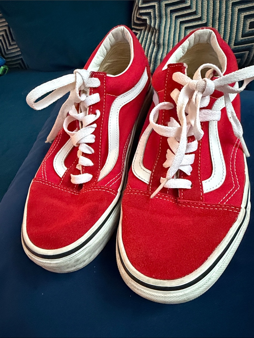 Vans Old Skool Red with White Stripe Sneakers
